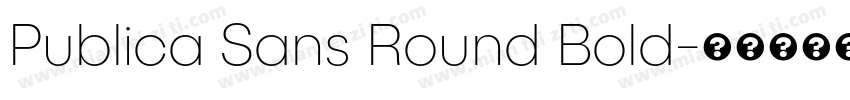 Publica Sans Round Bold字体转换